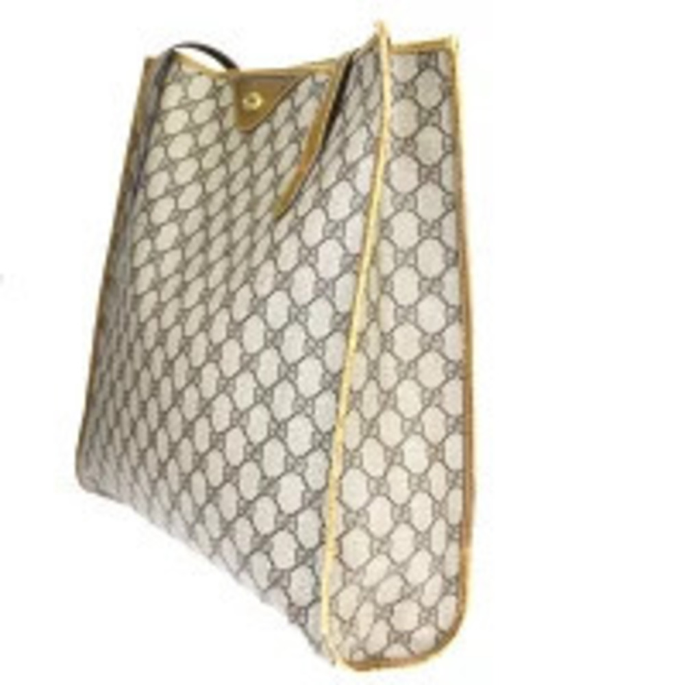 Gucci GG beige monogram tote supreme signature bag brown Tan Brown
